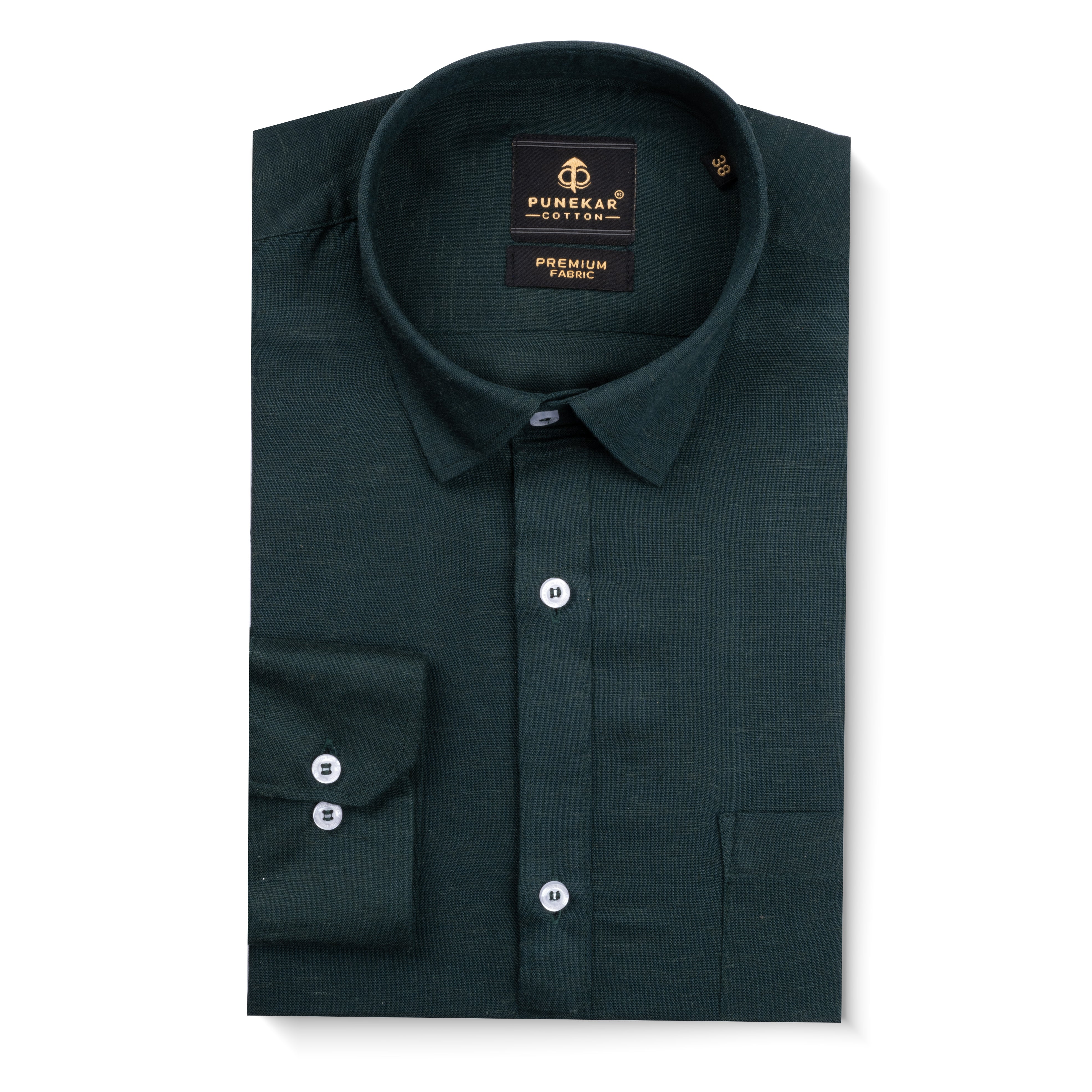 Forest Green Color Prime Linen Shirt For Men – Punekar Cotton Forest Green Color Prime Linen Shirt For Men – Punekar Cotton
