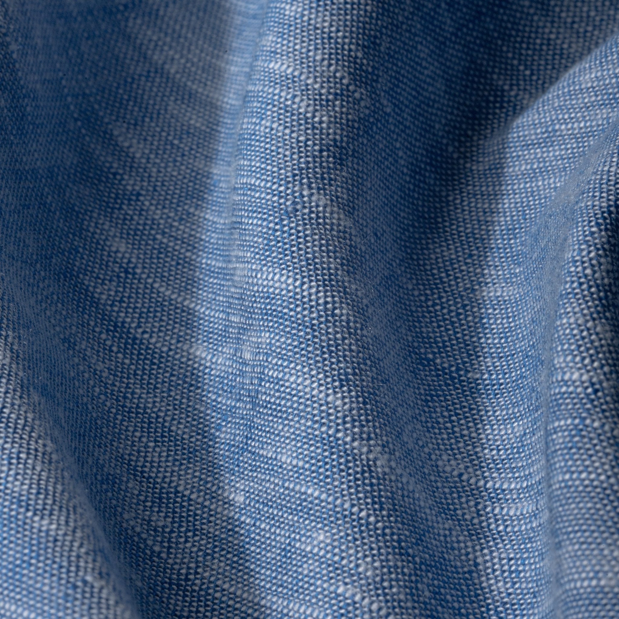 Blue Color Classic Lyocell Linen Feel Shirt For Men - Punekar Cotton