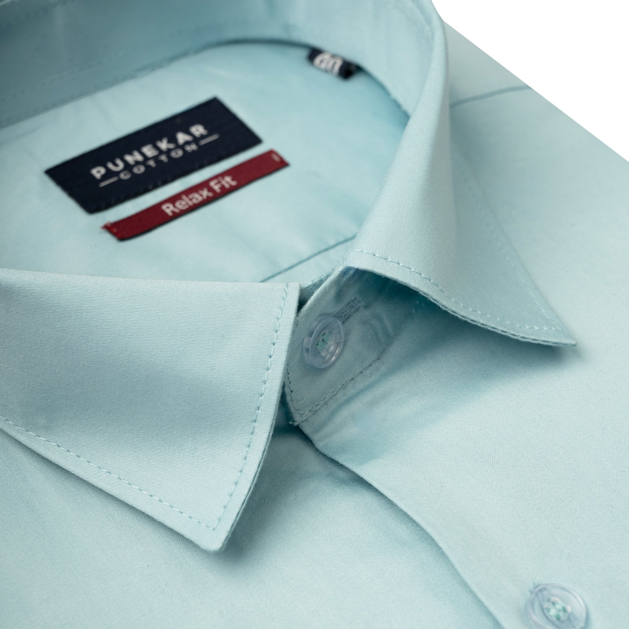 Blue Color Cotton Satin Shirt For Men - Punekar Cotton