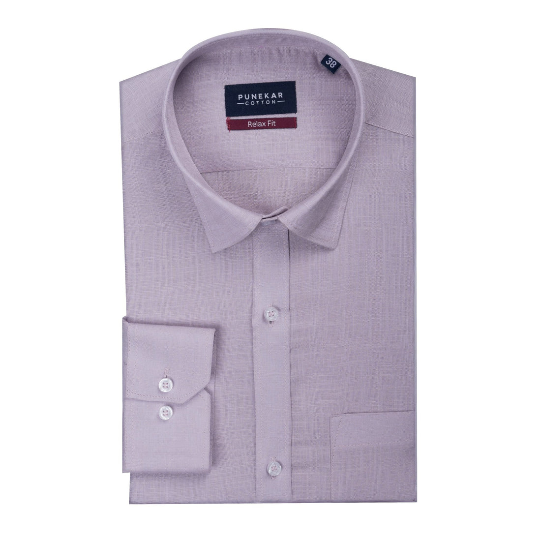 Lavender Color Lyocell Cotton Shirt For Men - Punekar Cotton
