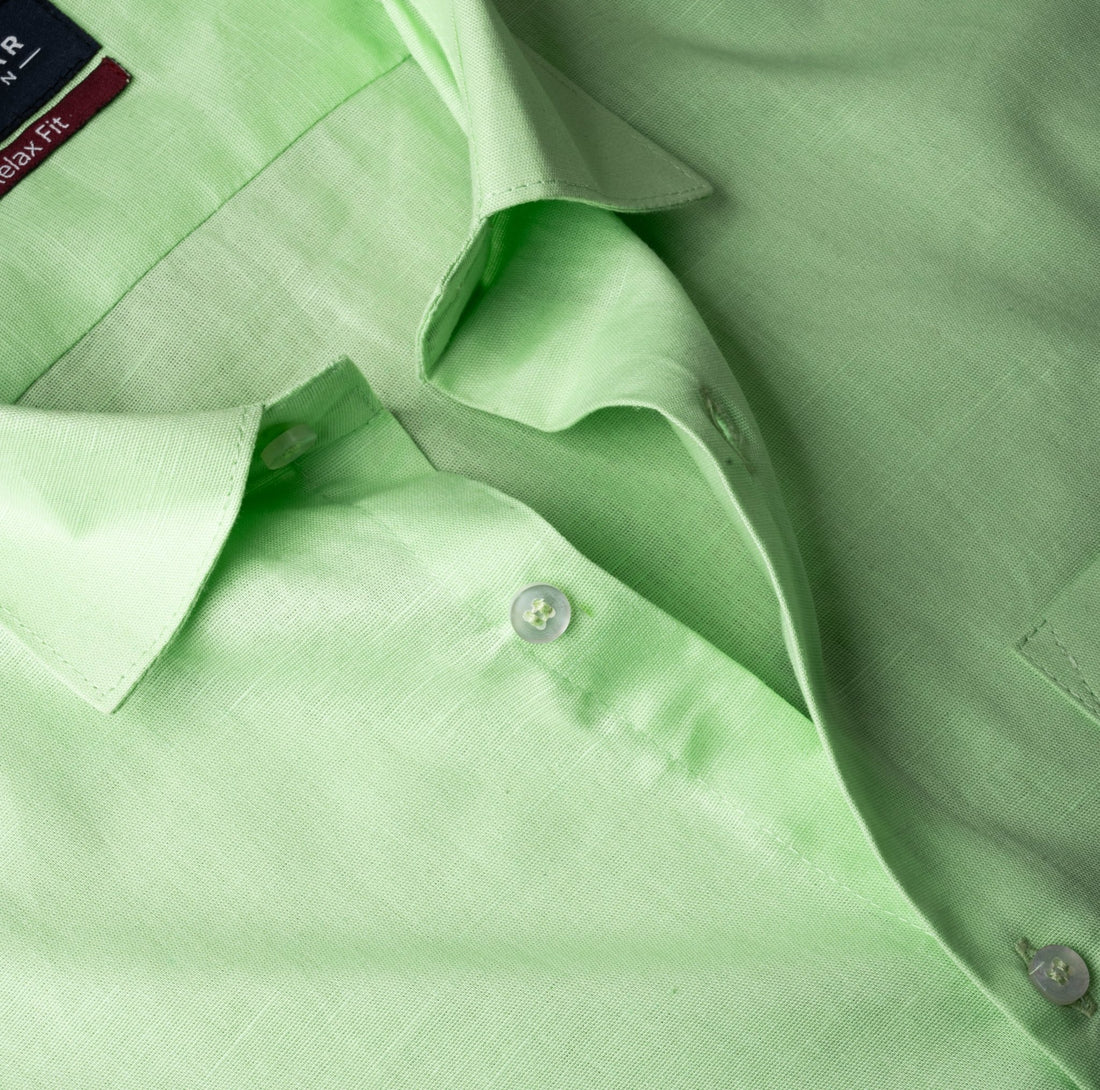 Light Green Color Solid Pure Cotton For Men - Punekar Cotton