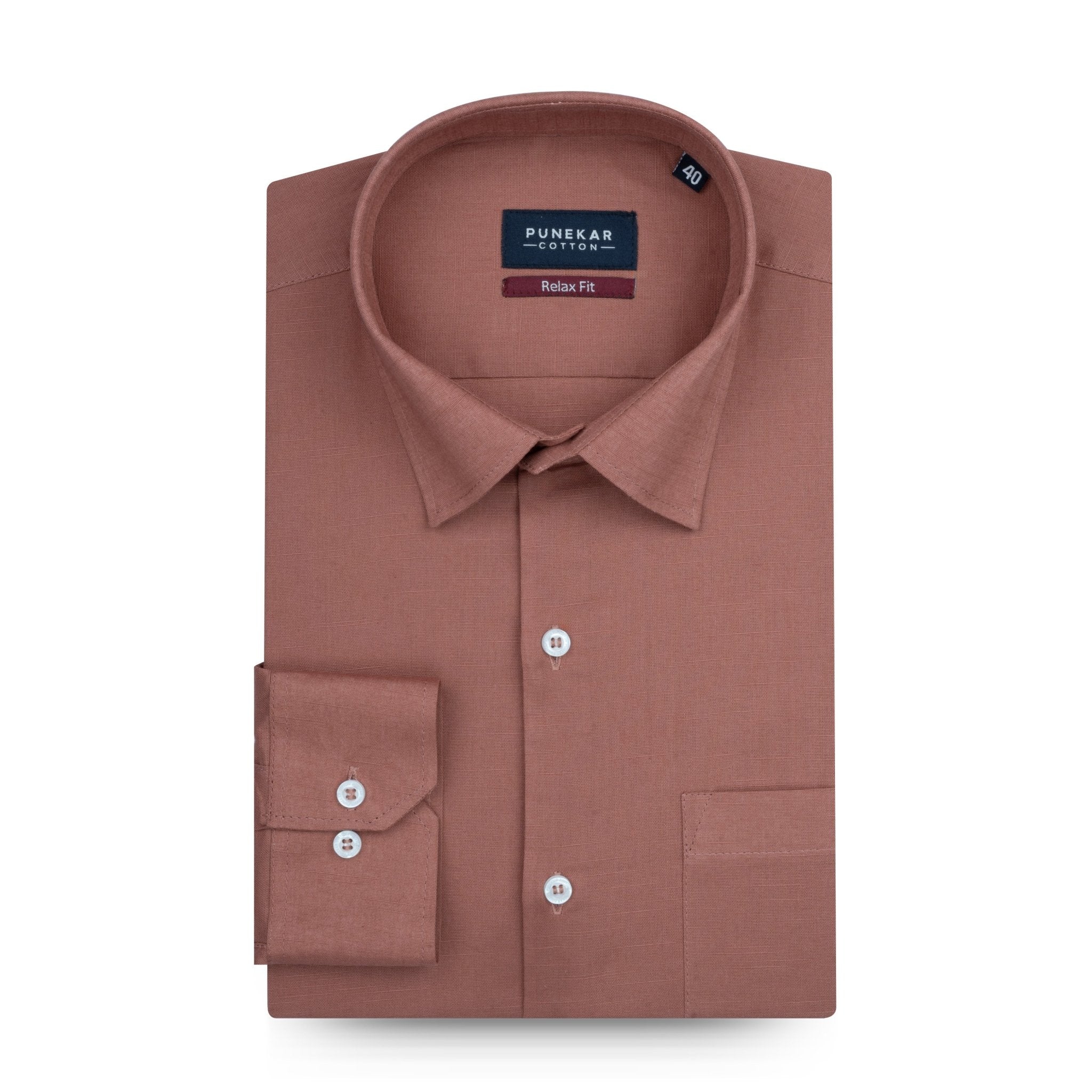 Pastel Maroon Color Solid Cotton Linen Shirt For Men Punekar Cotton Pastel Maroon Color Solid Cotton Linen Shirt For Men Punekar Cotton