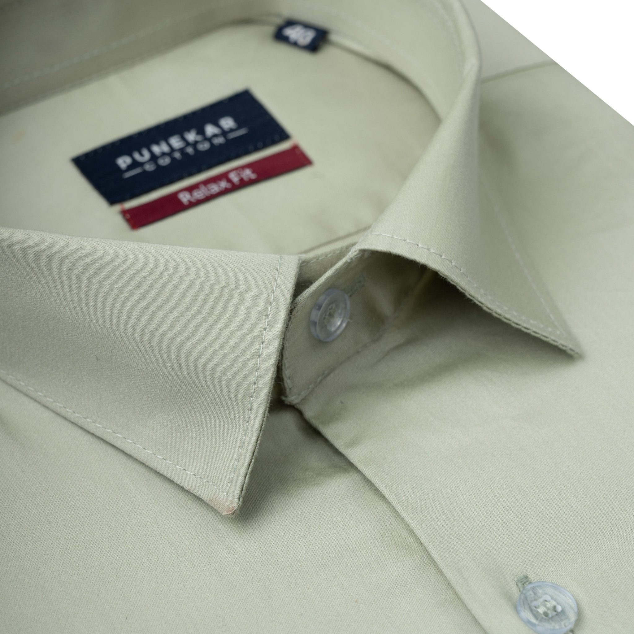 Pista Green Color Cotton Satin Shirt For Men - Punekar Cotton