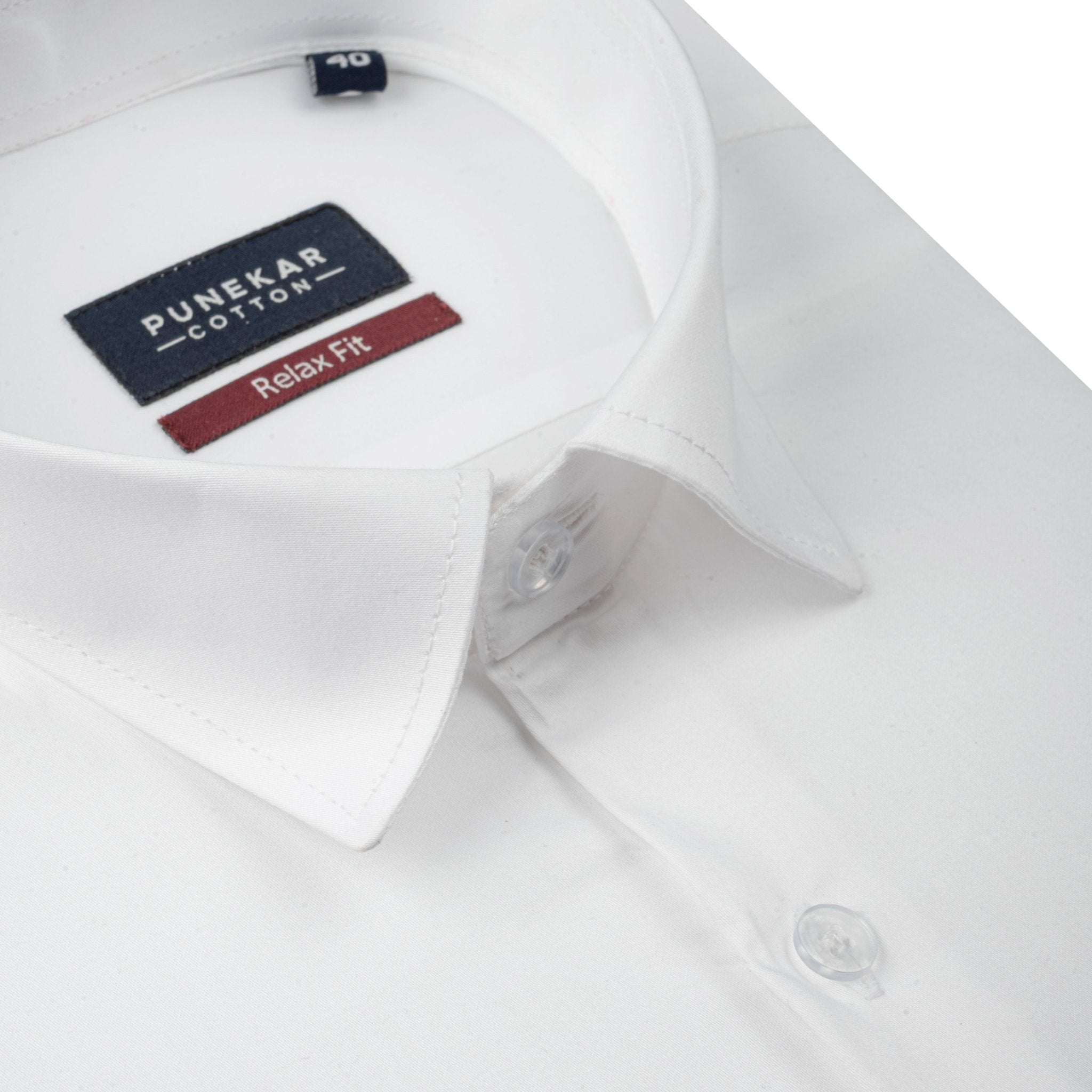 White Color Cotton Satin Shirt For Men - Punekar Cotton