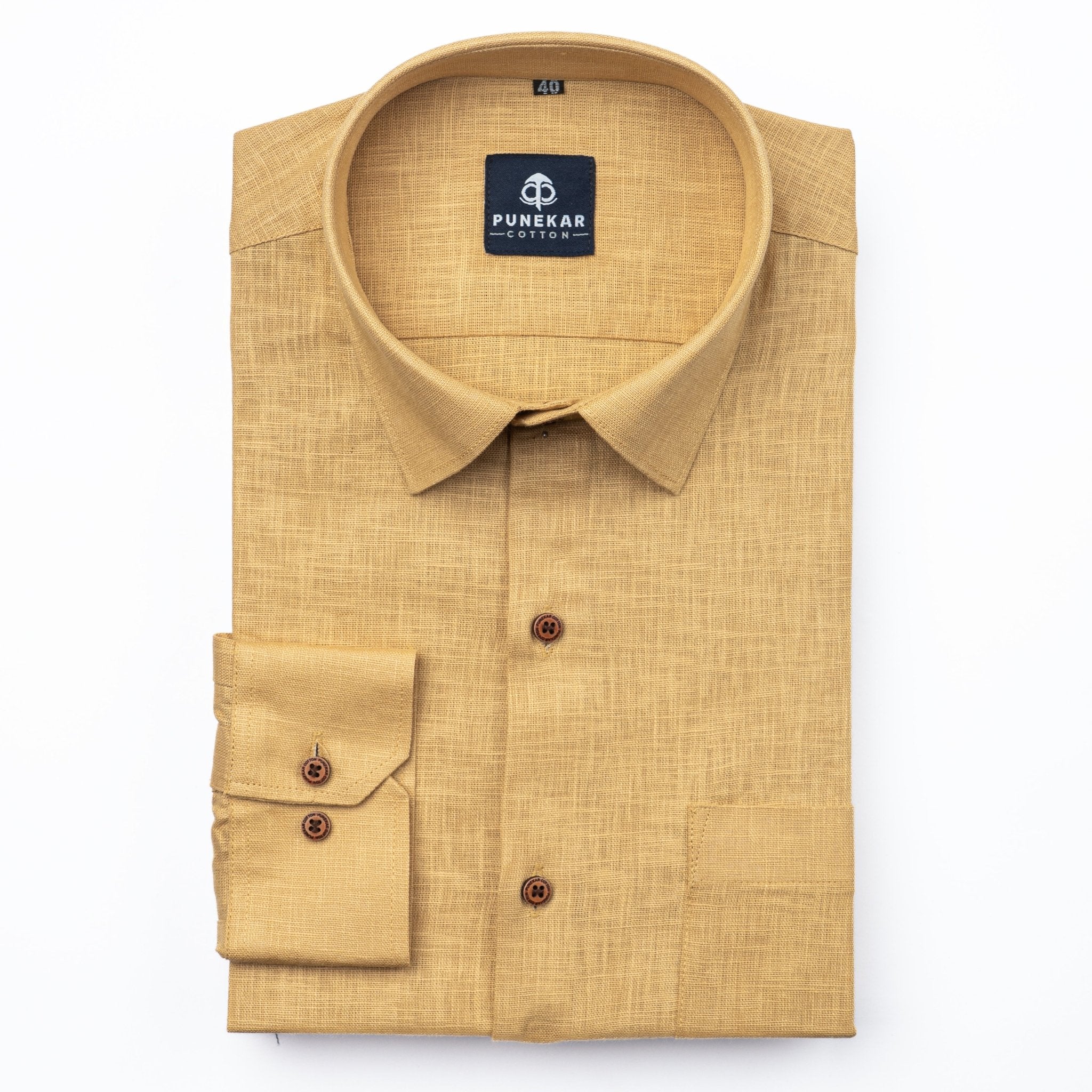 Font Color Linen Formal Shirts For Men – Punekar Cotton