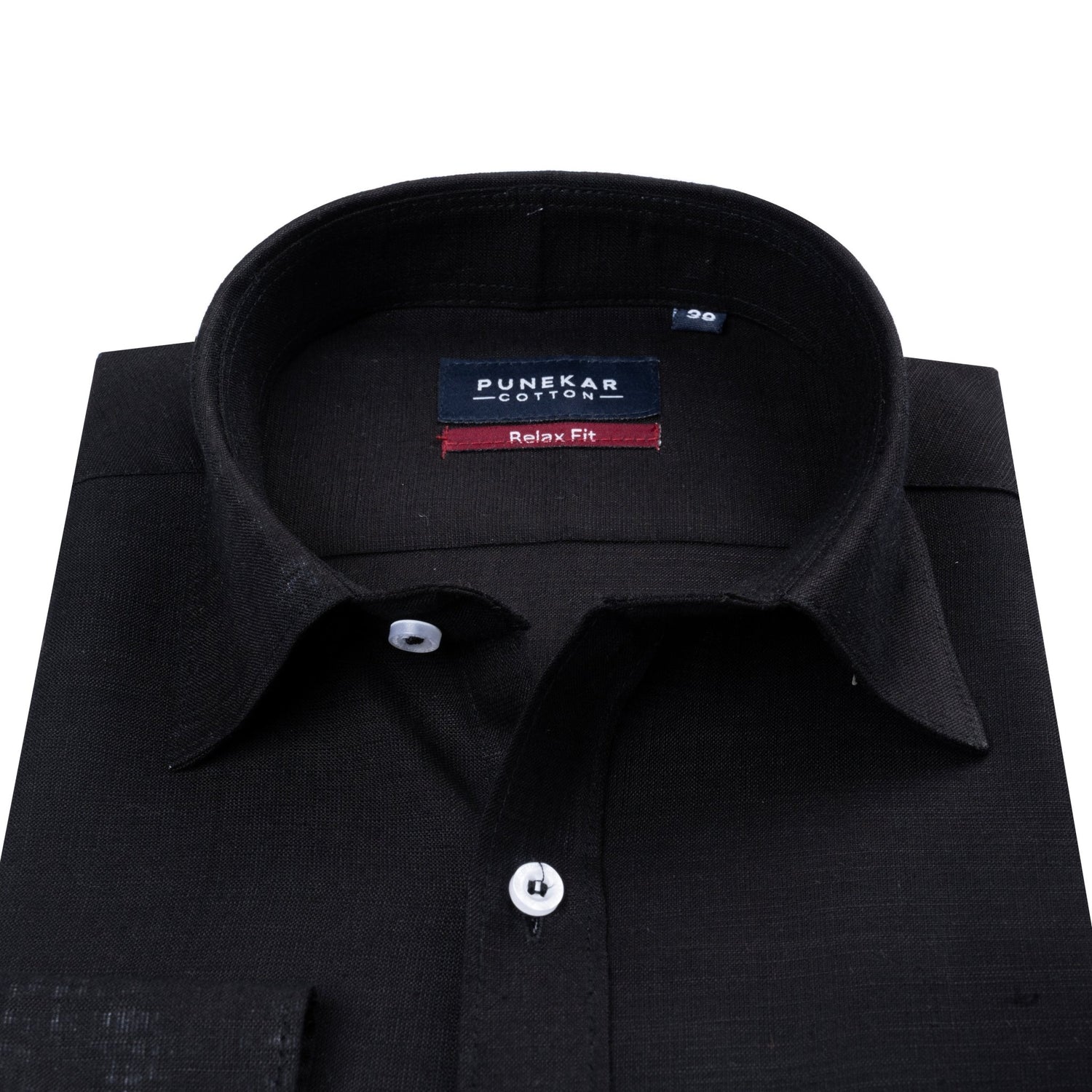 Black Color Lyocell Cotton Shirt For Men - Punekar Cotton