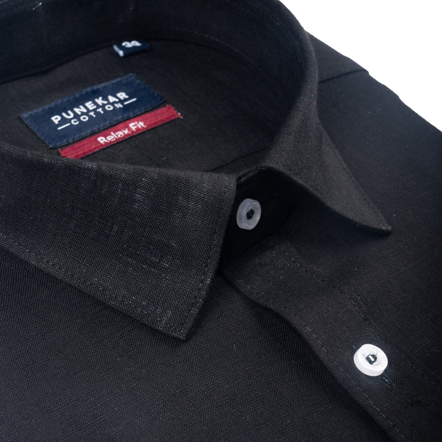 Black Color Lyocell Cotton Shirt For Men