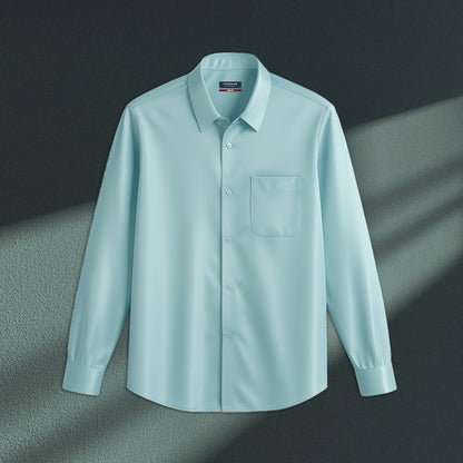 Blue Color Cotton Satin Shirt For Men - Punekar Cotton