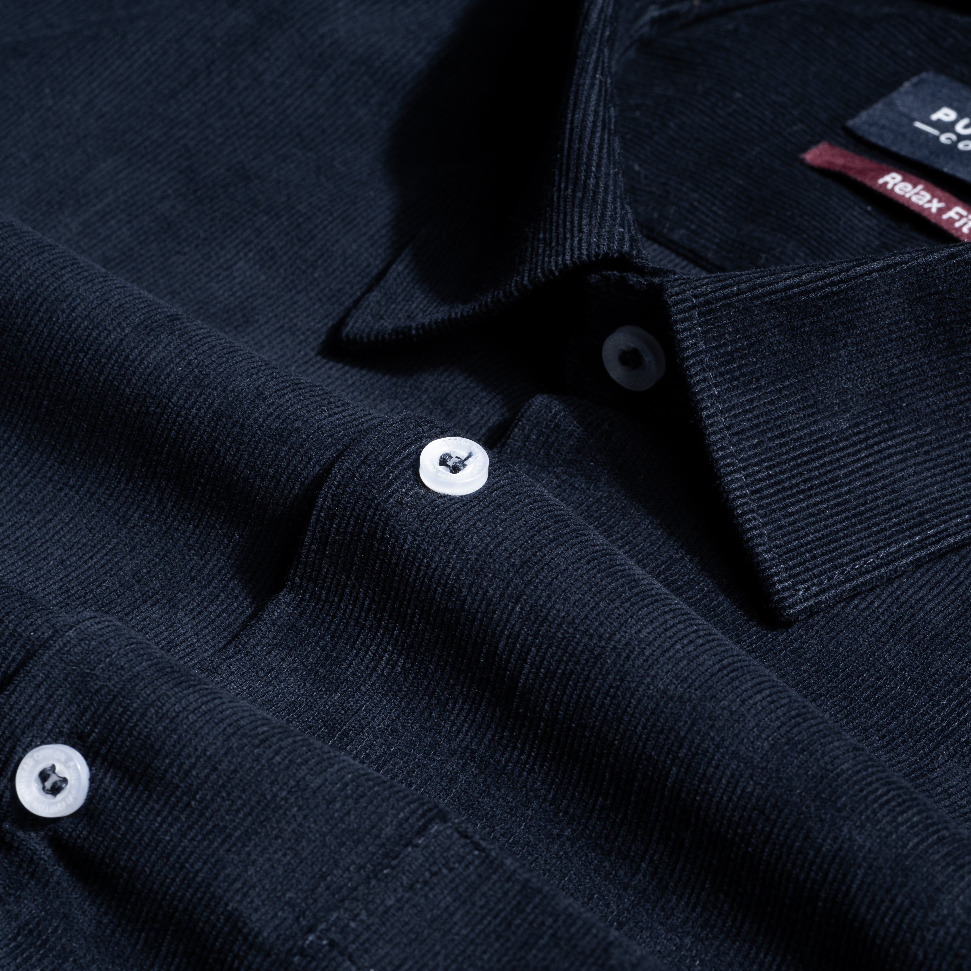 Navy Blue Color Corduroy Shirt For Men