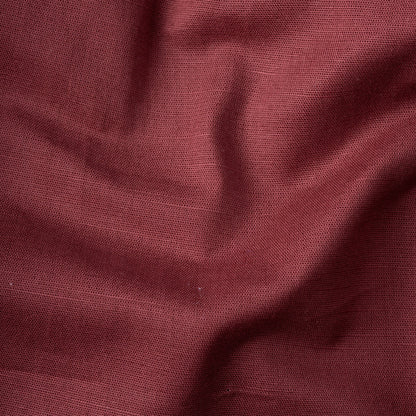 Brick Red Color Solid Cotton Linen Shirt For Men - Punekar Cotton
