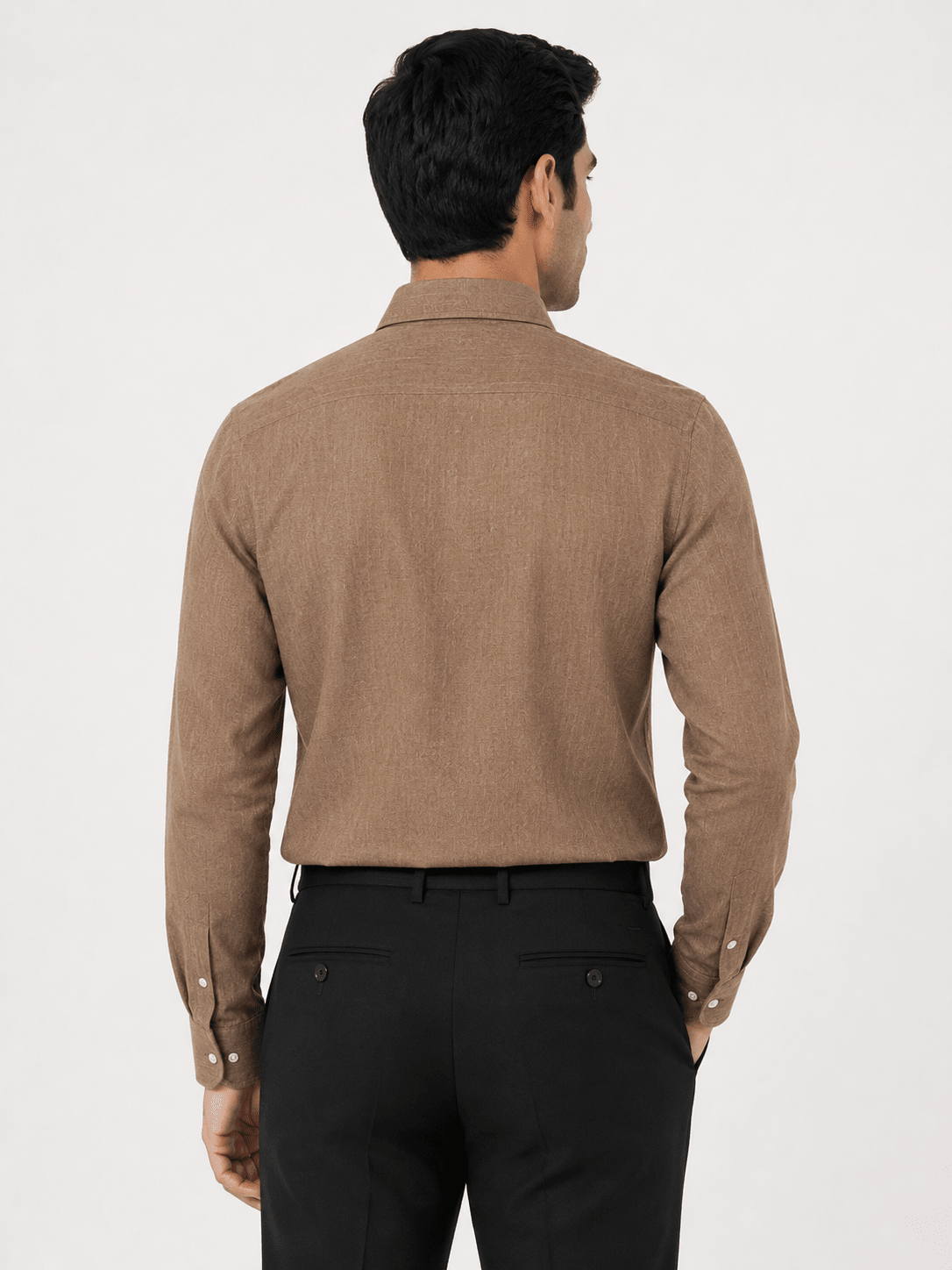 Camel Color 60Lea Pure Linen Shirt For Men - Punekar Cotton