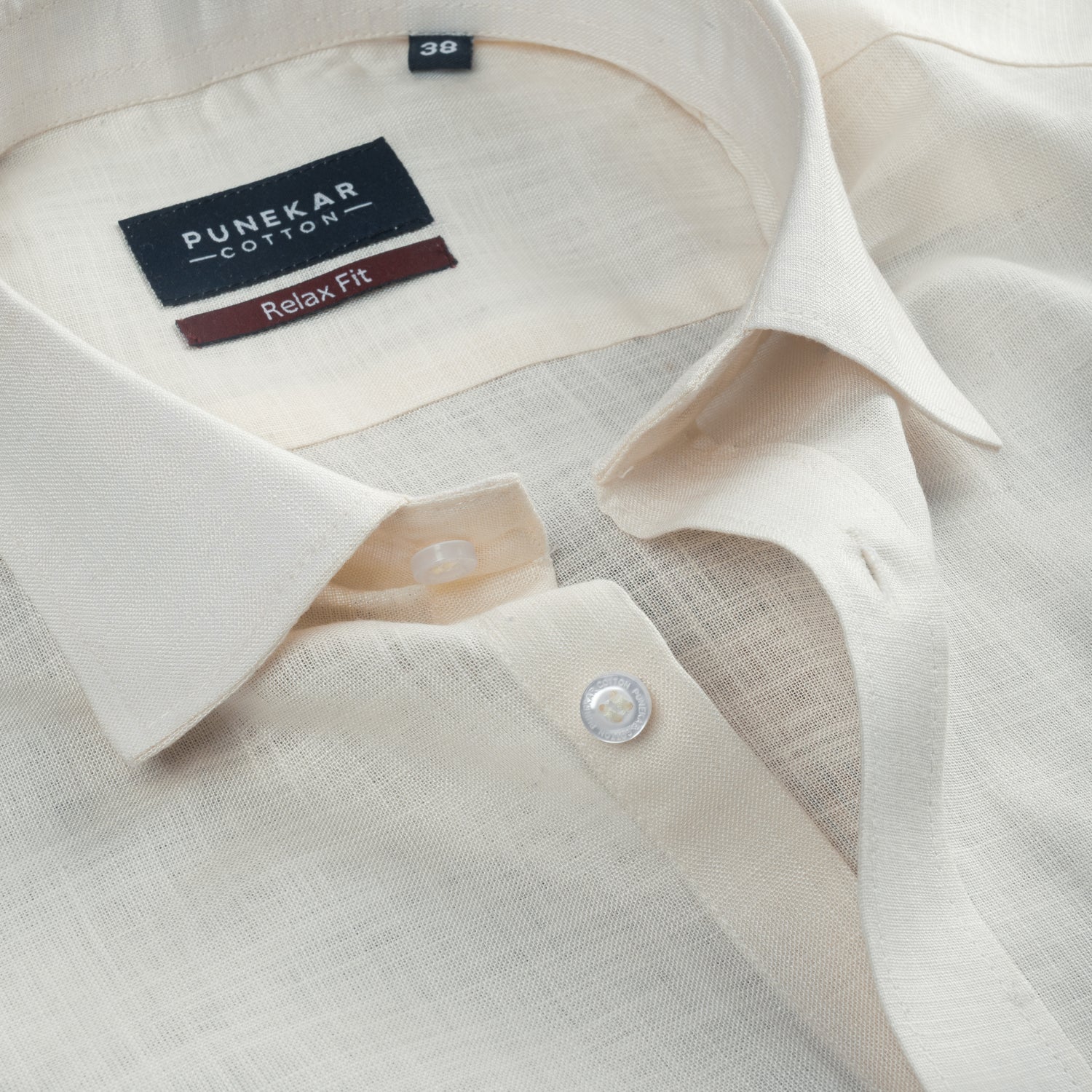 Off White Color Lyocell Cotton Shirt For Men