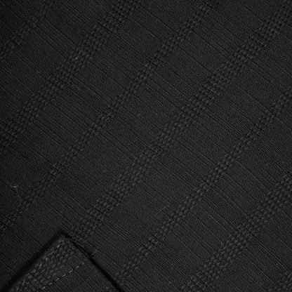 Black Colour Vertical Stripe Textured Jacquard Shirt for Men