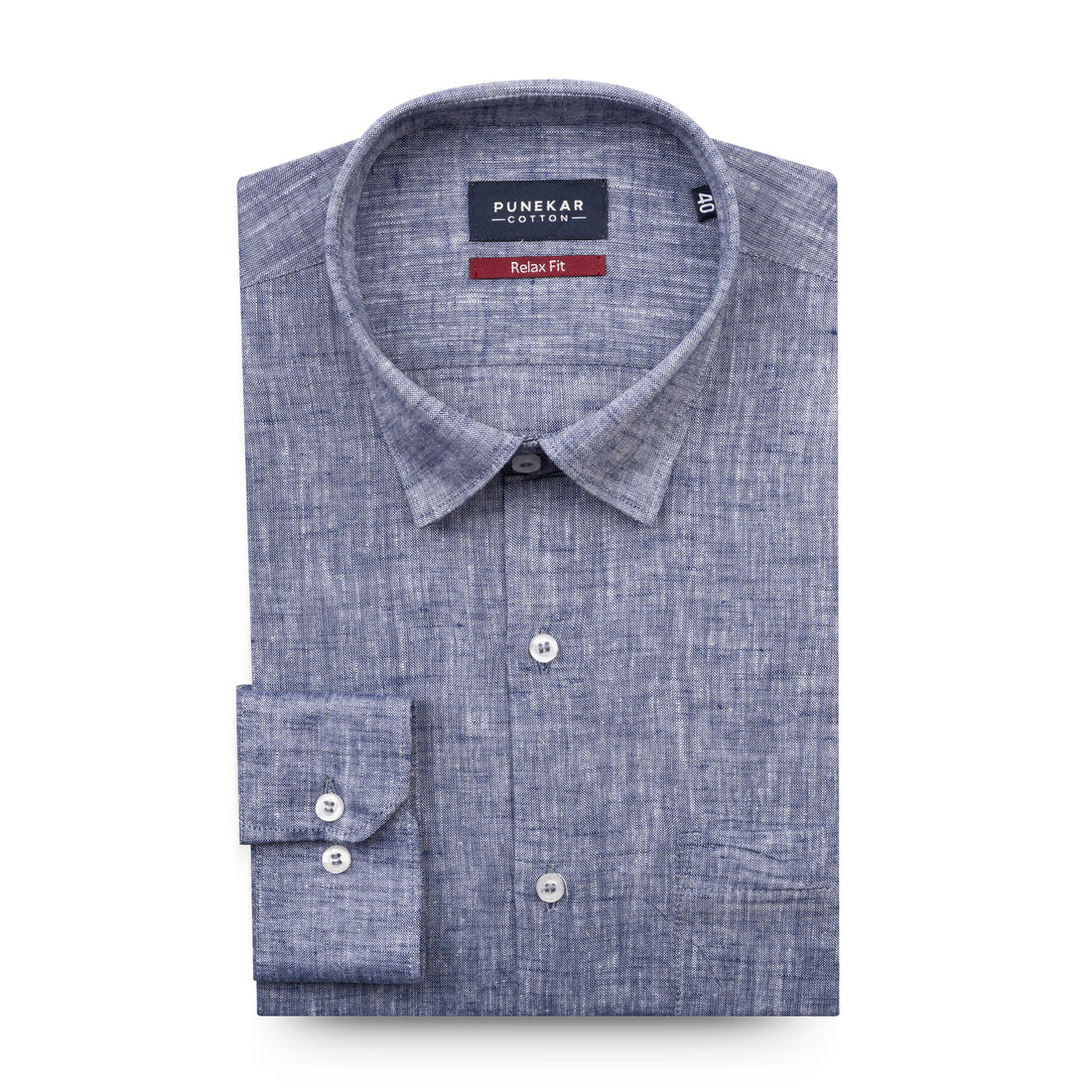 Purple Color Classic Lyocell Linen Feel Shirt For Men