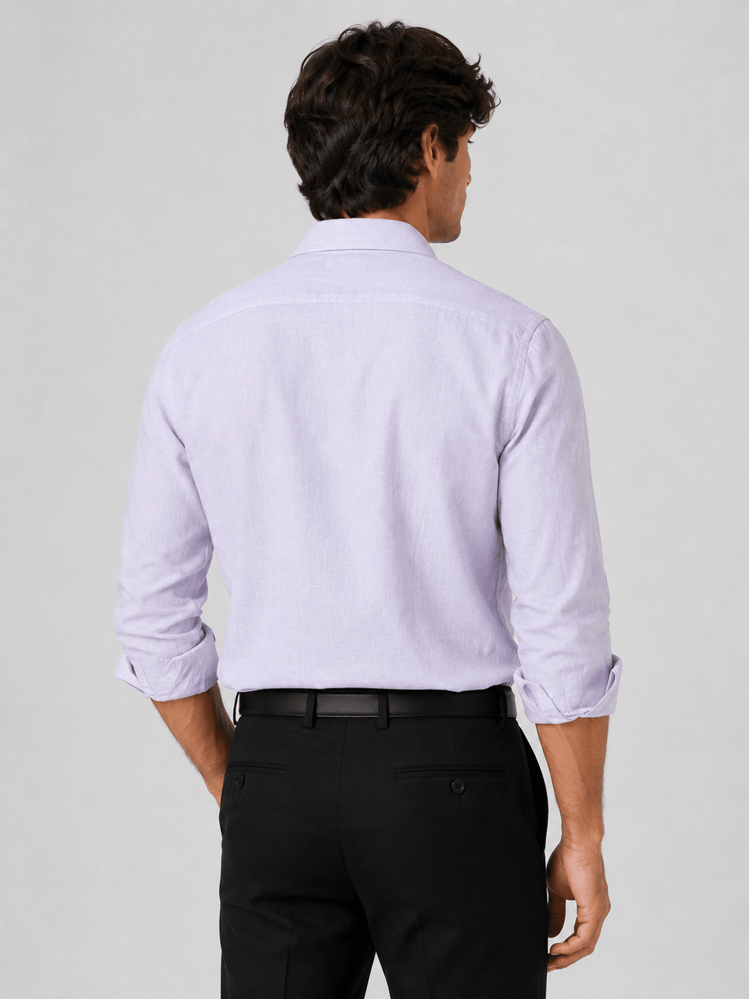 Lavender Color 60Lea Pure Linen Shirt For Men - Punekar Cotton