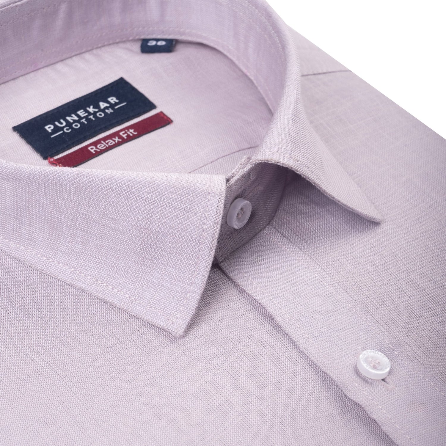 Lavender Color Lyocell Cotton Shirt For Men - Punekar Cotton