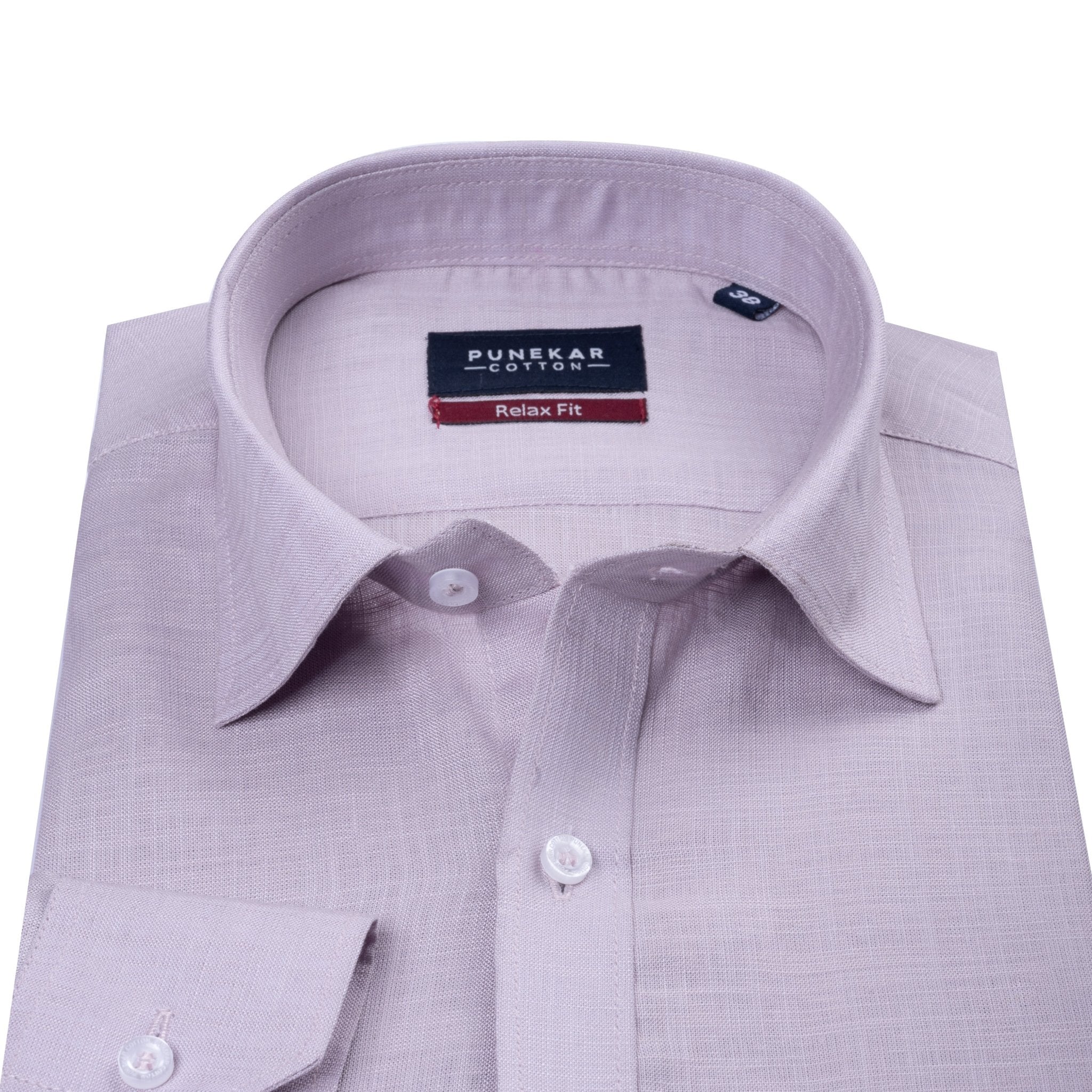 Lavender Color Lyocell Cotton Shirt For Men - Punekar Cotton