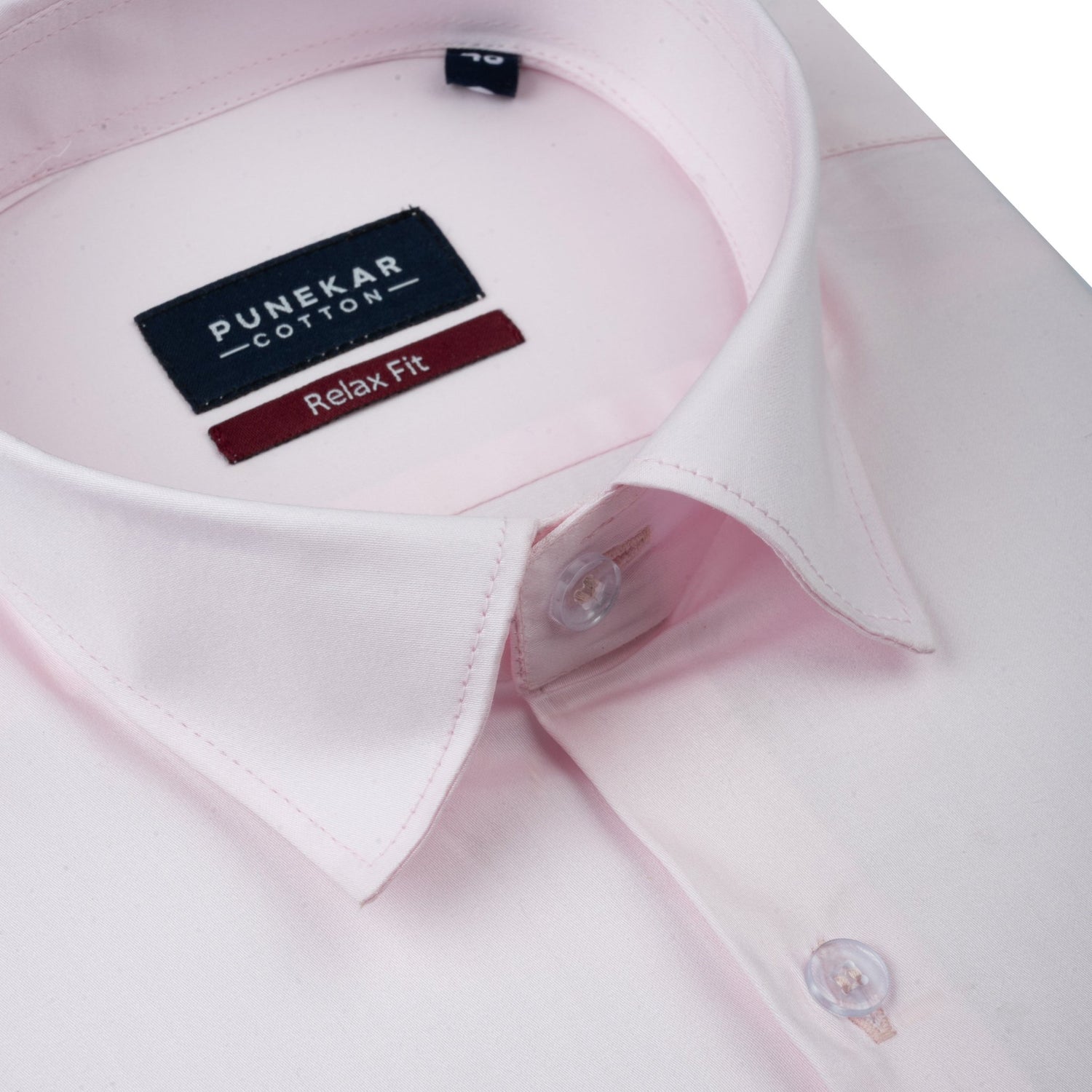 Light Pink Color Cotton Satin Shirt For Men - Punekar Cotton