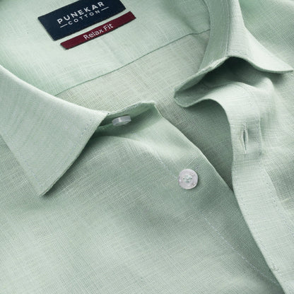Mint Color Lyocell Cotton Shirt For Men Punekar Cotton Mint Color Lyocell Cotton Shirt For Men Punekar Cotton
