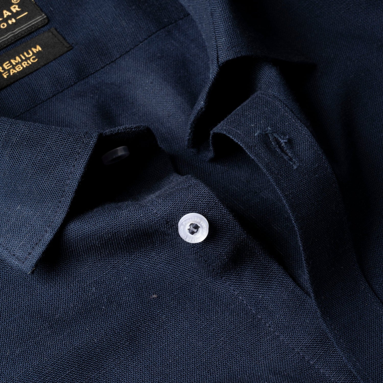 Navy Blue Color Prime Linen Shirt For Men - Punekar Cotton