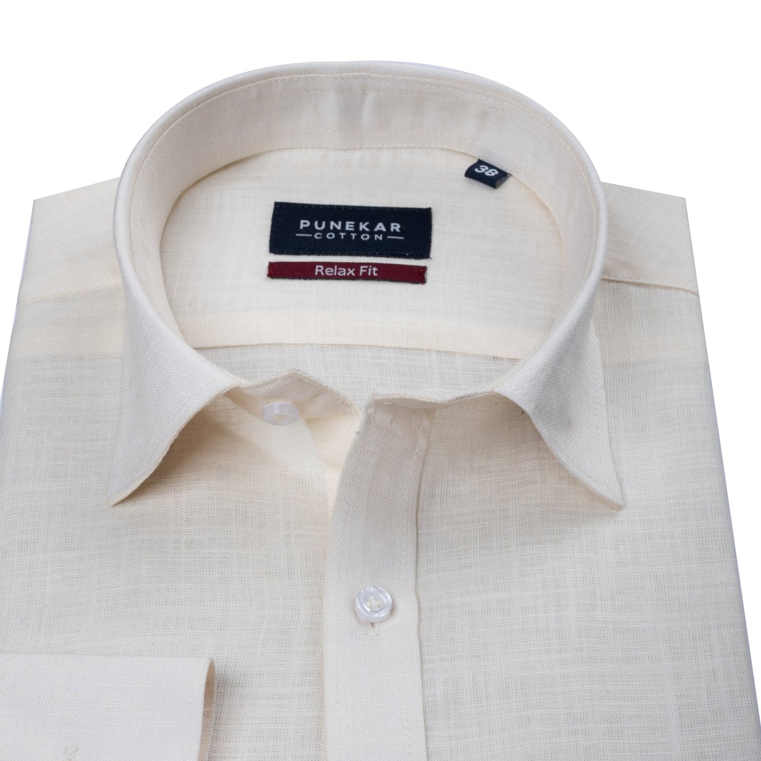 Off White Color Lyocell Cotton Shirt For Men - Punekar Cotton