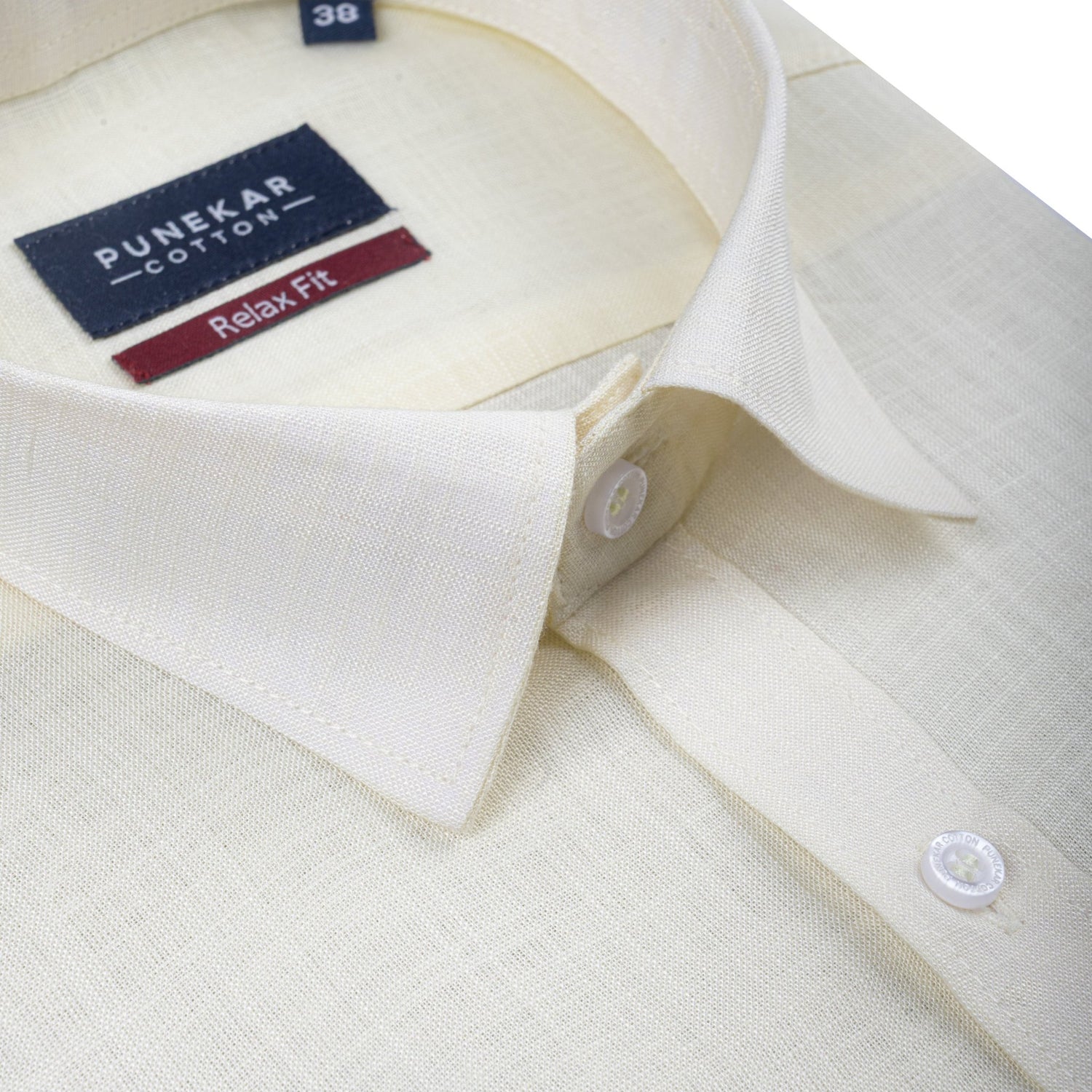 Off White Color Lyocell Cotton Shirt For Men - Punekar Cotton