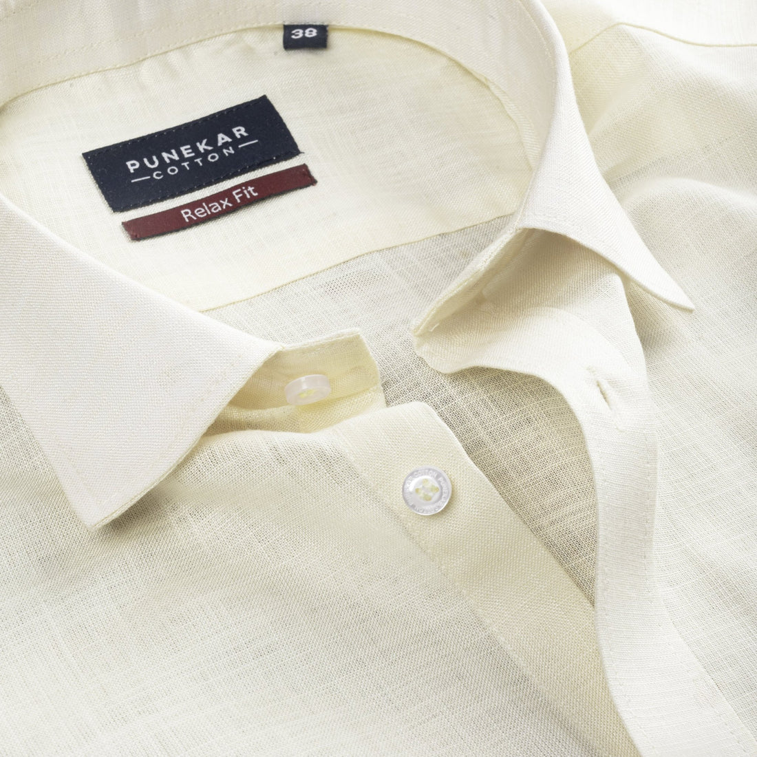 Off White Color Lyocell Cotton Shirt For Men - Punekar Cotton