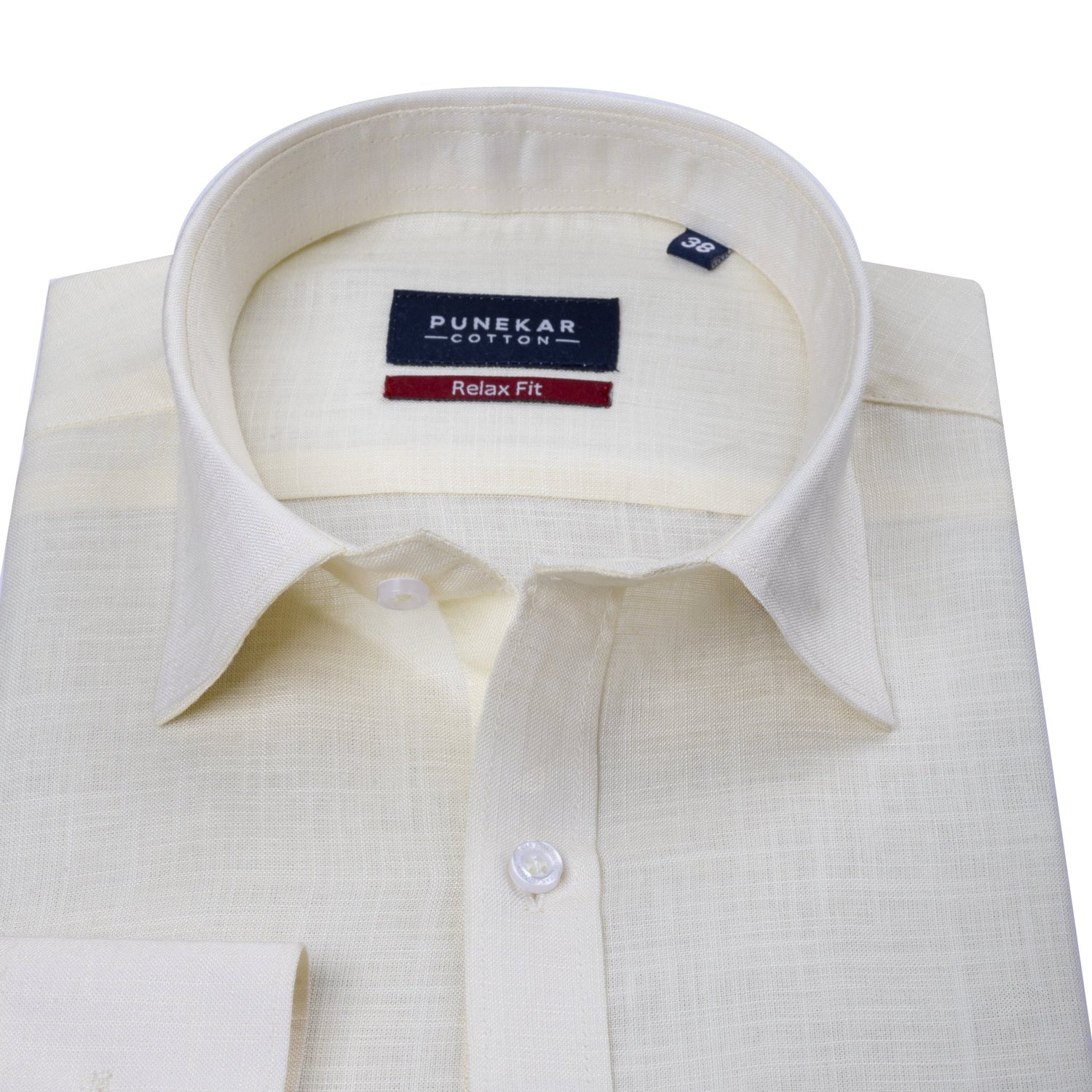 Off White Color Lyocell Cotton Shirt For Men - Punekar Cotton