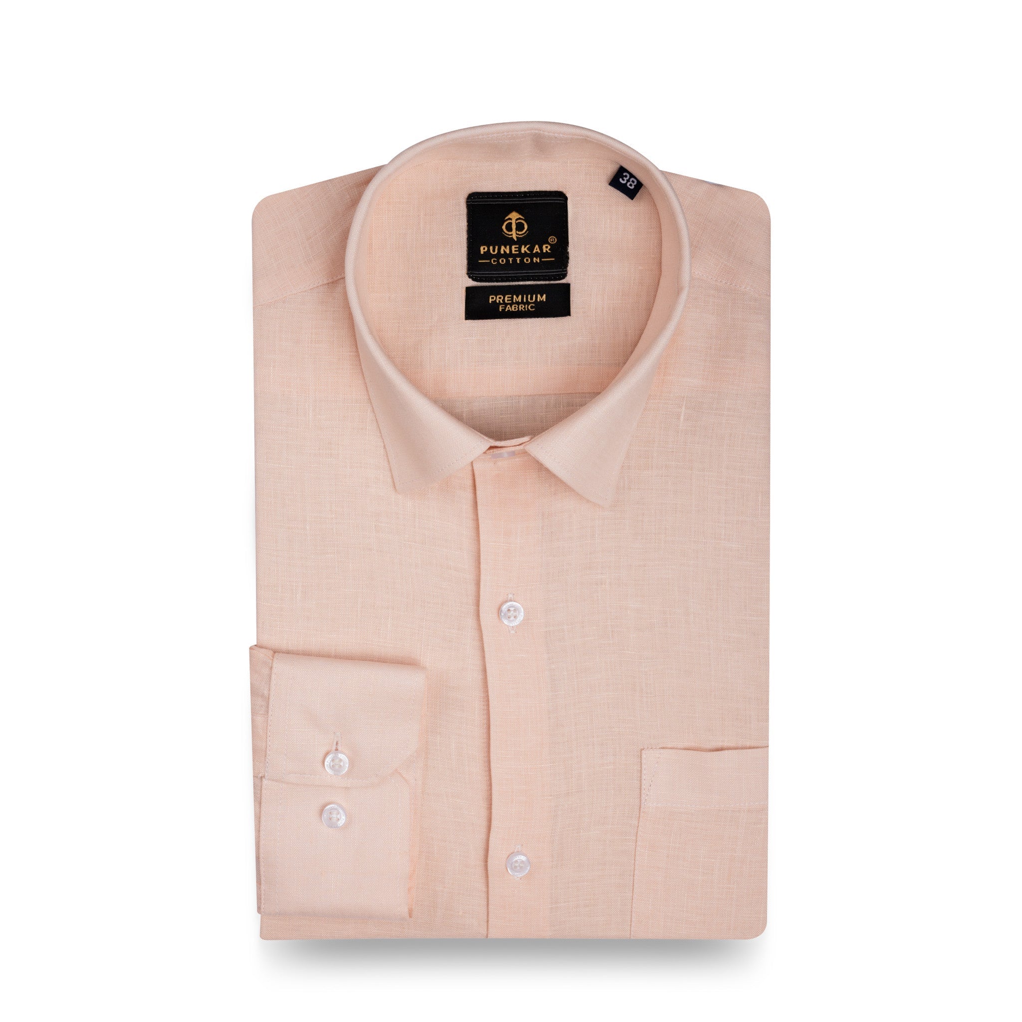 Peach 60Lea Pure Linen Shirt For Men – Punekar Cotton