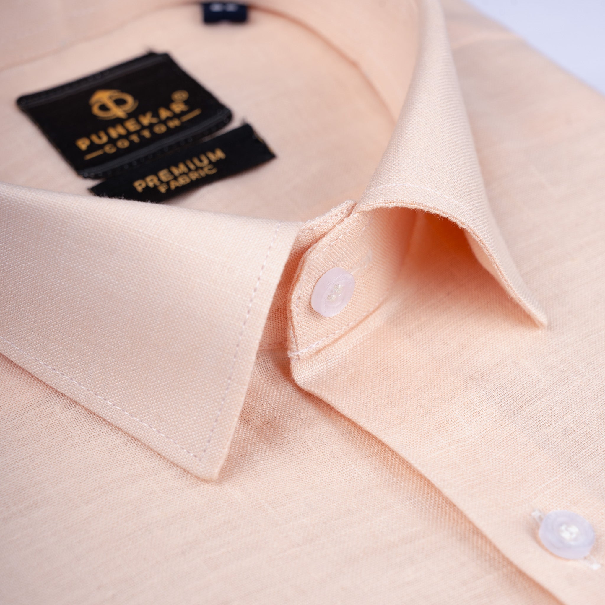 Peach 60Lea Pure Linen Shirt For Men – Punekar Cotton