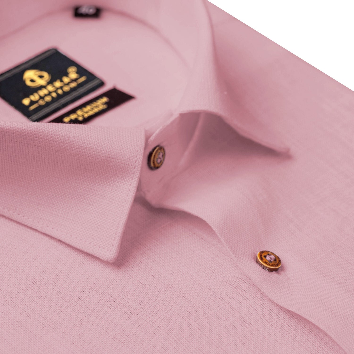 Pink Color Prime Linen Shirt For Men - Punekar Cotton