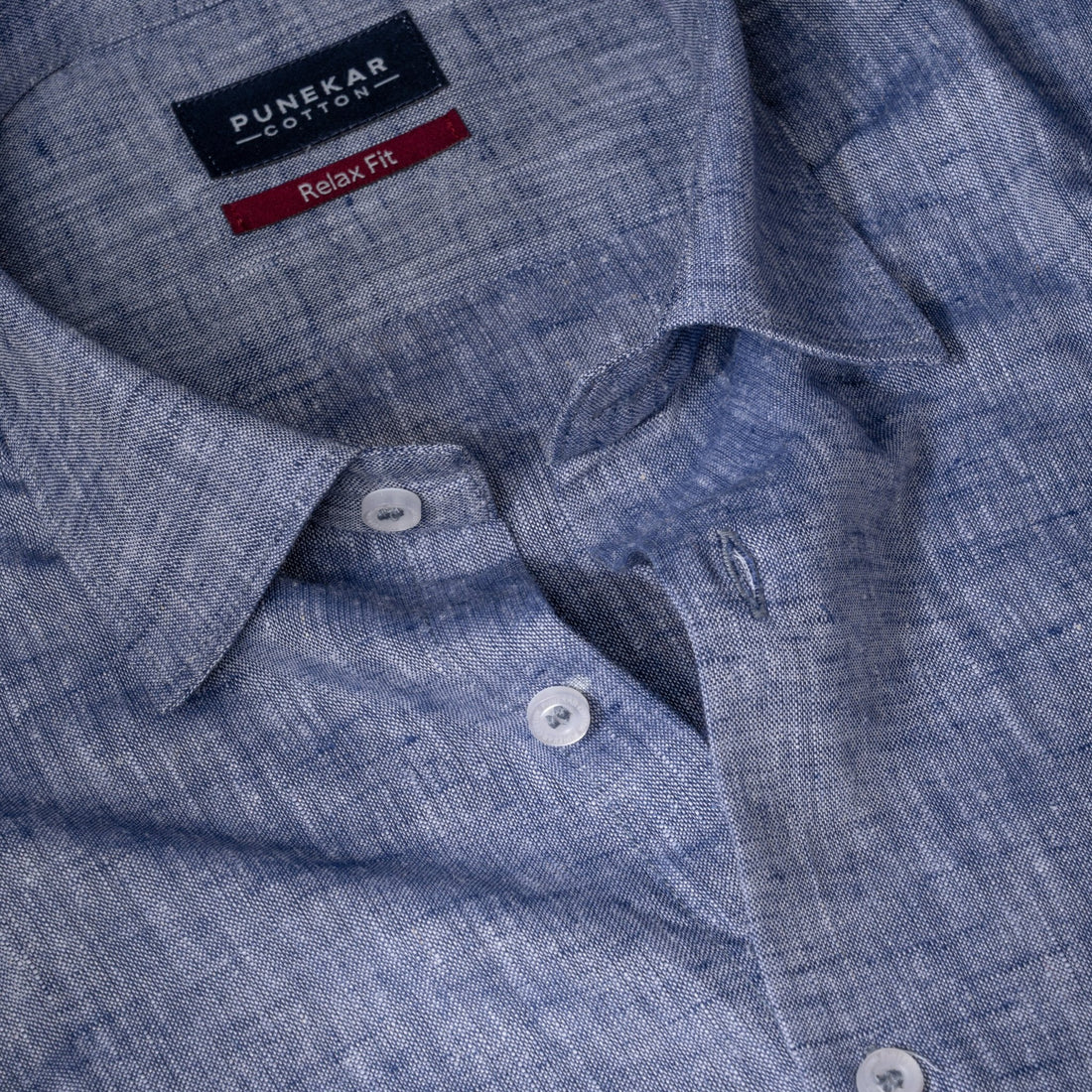 Purple Color Classic Lyocell Linen Feel Shirt For Men - Punekar Cotton