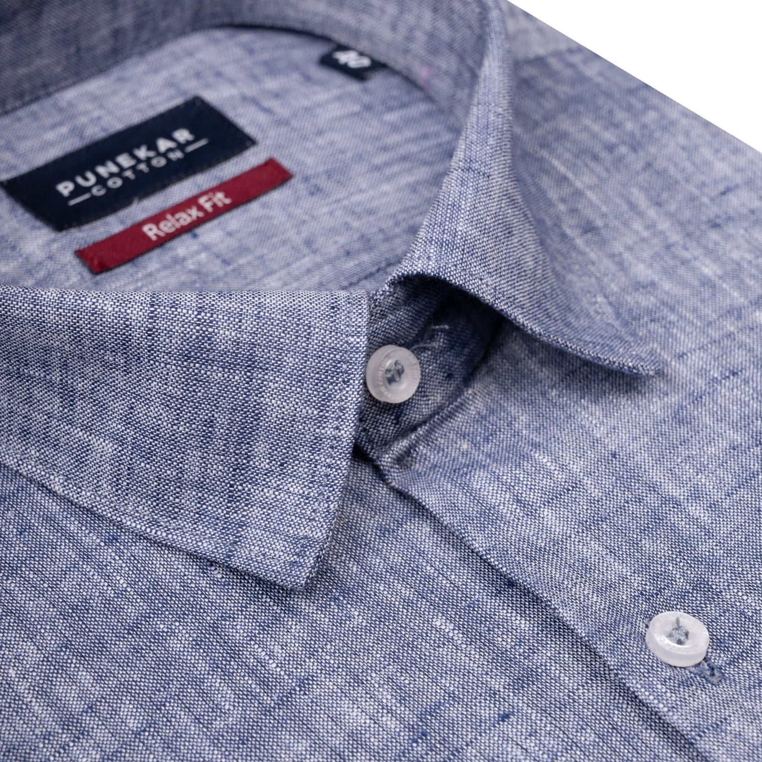 Purple Color Classic Lyocell Linen Feel Shirt For Men - Punekar Cotton