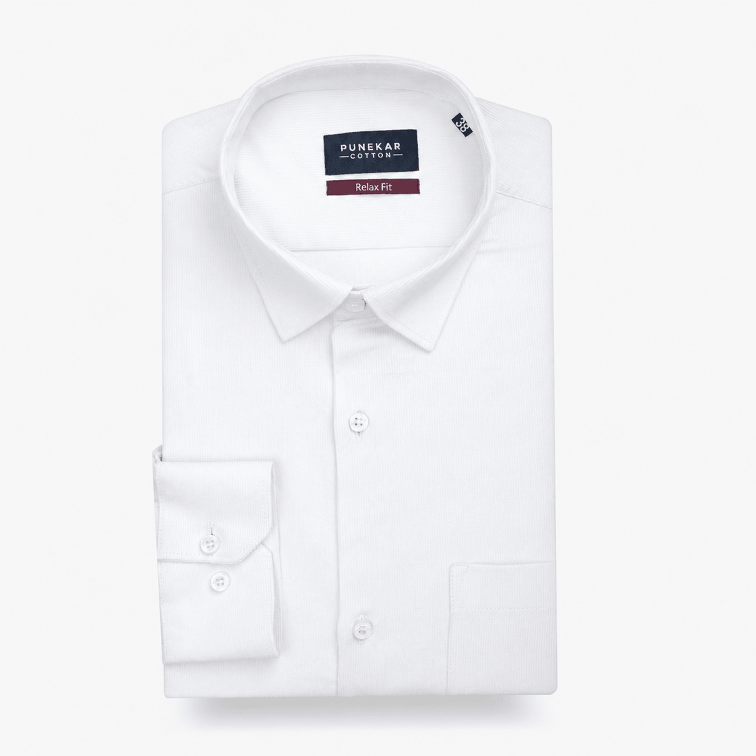 White Color Corduroy Shirt For Men - Punekar Cotton