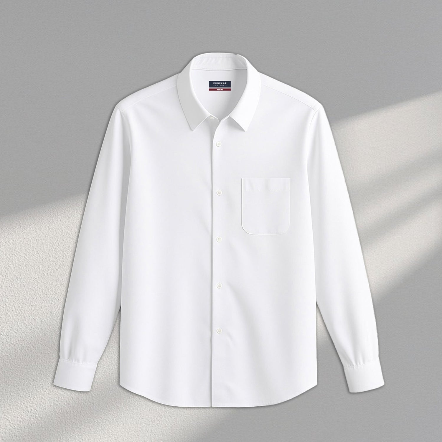 White Color Cotton Satin Shirt For Men - Punekar Cotton