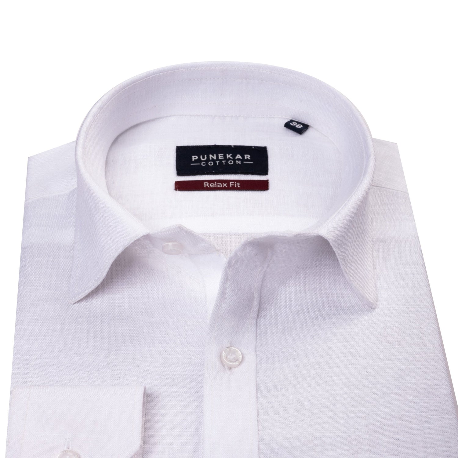 White Color Lyocell Cotton Shirt For Men - Punekar Cotton