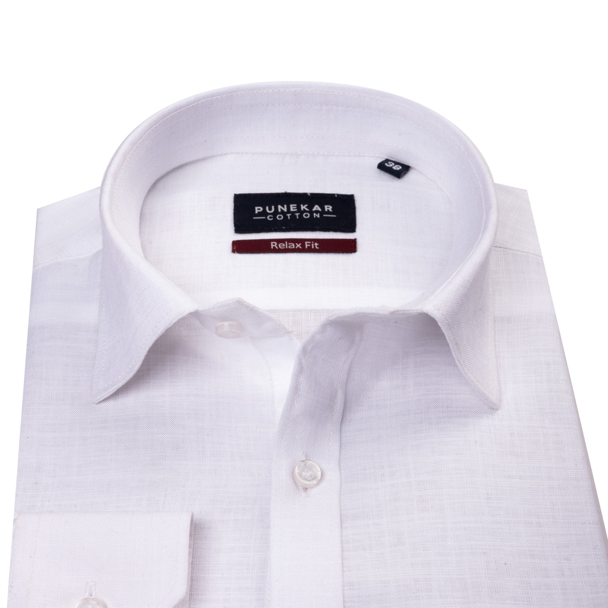 White Color Lyocell Cotton Shirt For Men - Punekar Cotton