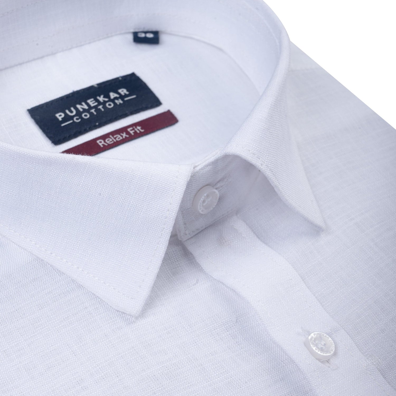 White Color Lyocell Cotton Shirt For Men - Punekar Cotton