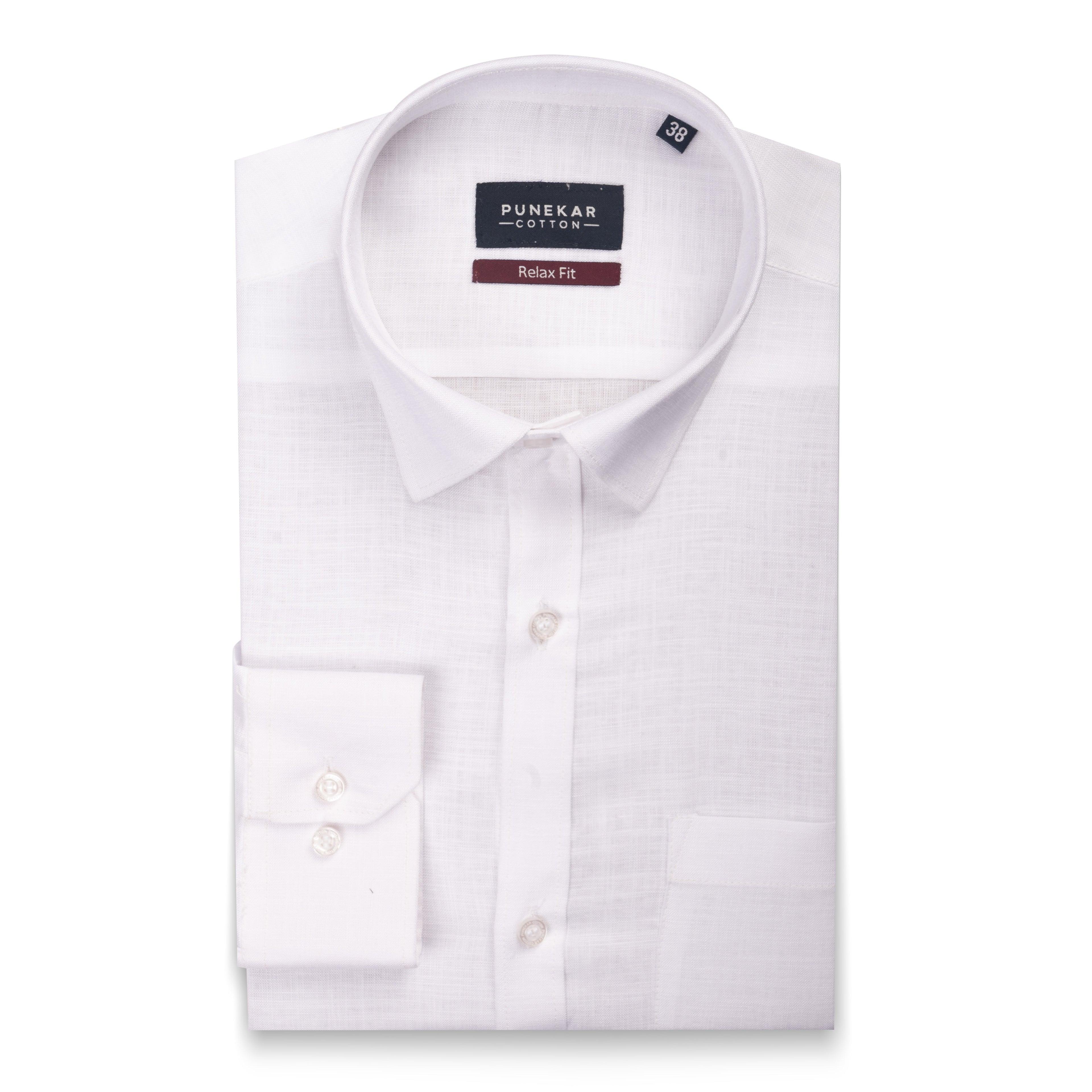 White Color Lyocell Cotton Shirt For Men