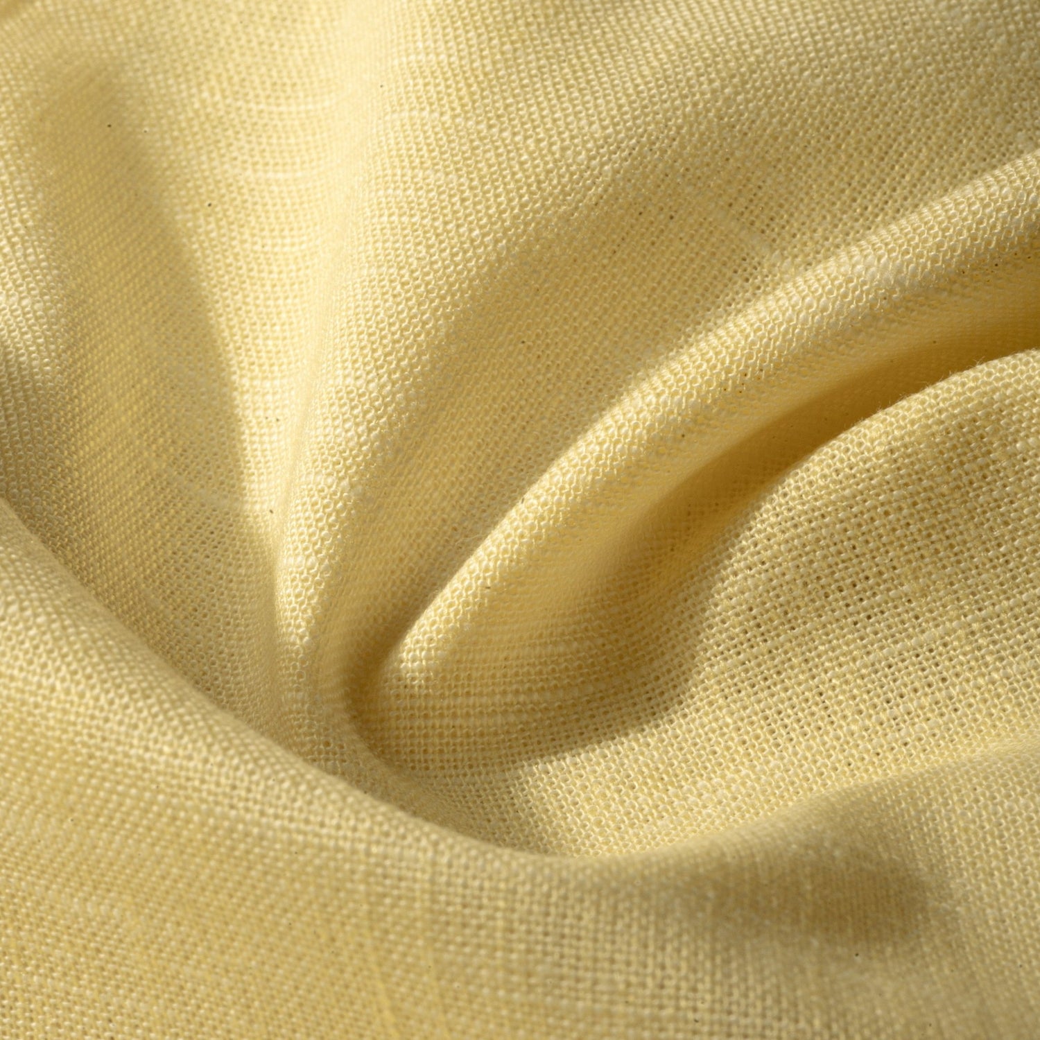 Yellow Color Classic Lyocell Linen Feel Shirt For Men - Punekar Cotton