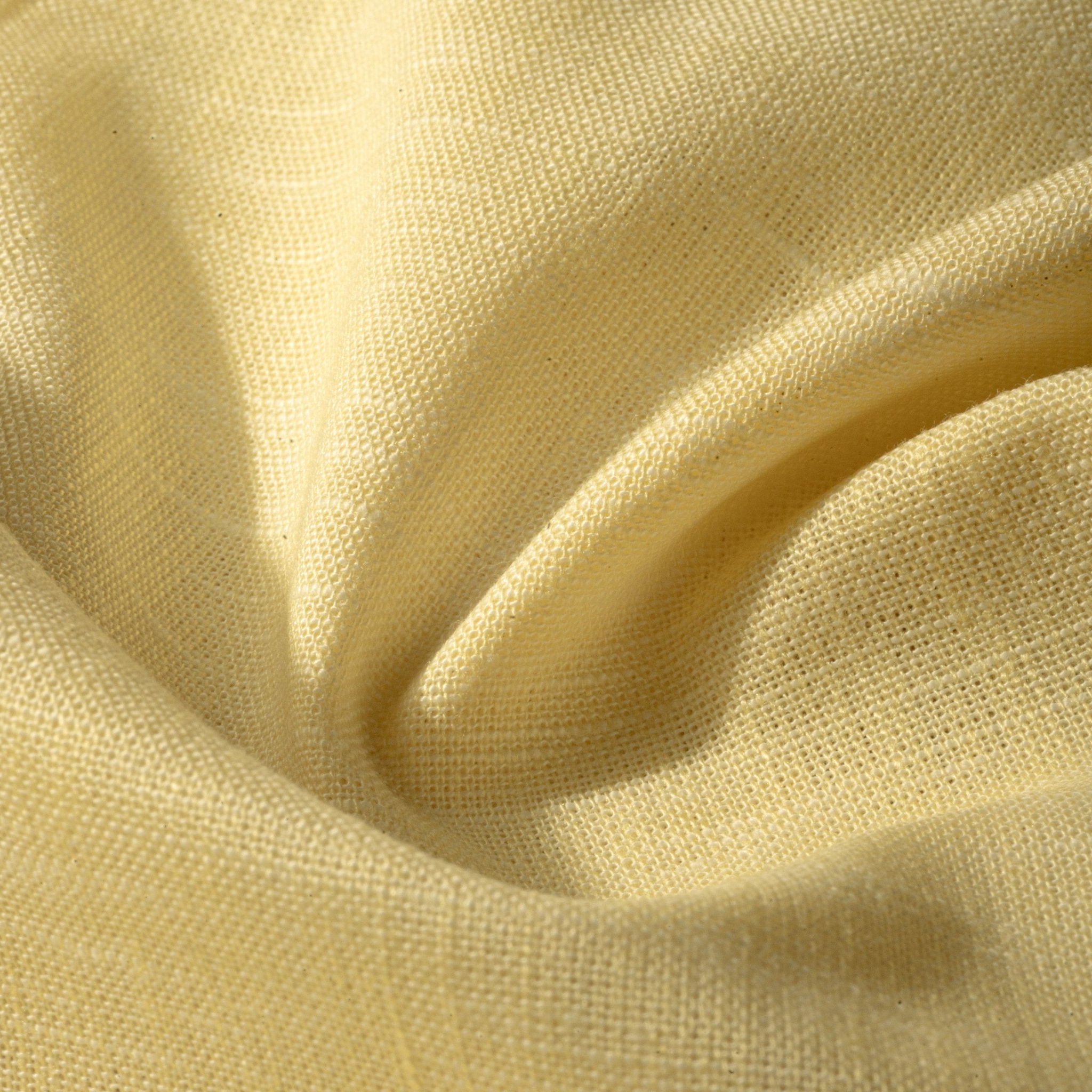 Yellow Color Classic Lyocell Linen Feel Shirt For Men - Punekar Cotton