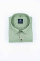 Olive Green Color Linen Formal Shirts For Men