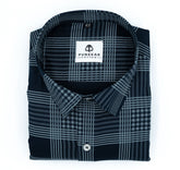 Black Color Check Lexus Printed Shirts For Men's - Punekar Cotton