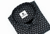 Black Color Floral Leaf printed Shirt For Men - Punekar Cotton