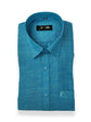 Blue Color Dual Tone Matty Cotton Shirt For Men's - Punekar Cotton