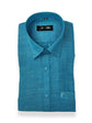 Blue Color Dual Tone Matty Cotton Shirt For Men's - Punekar Cotton