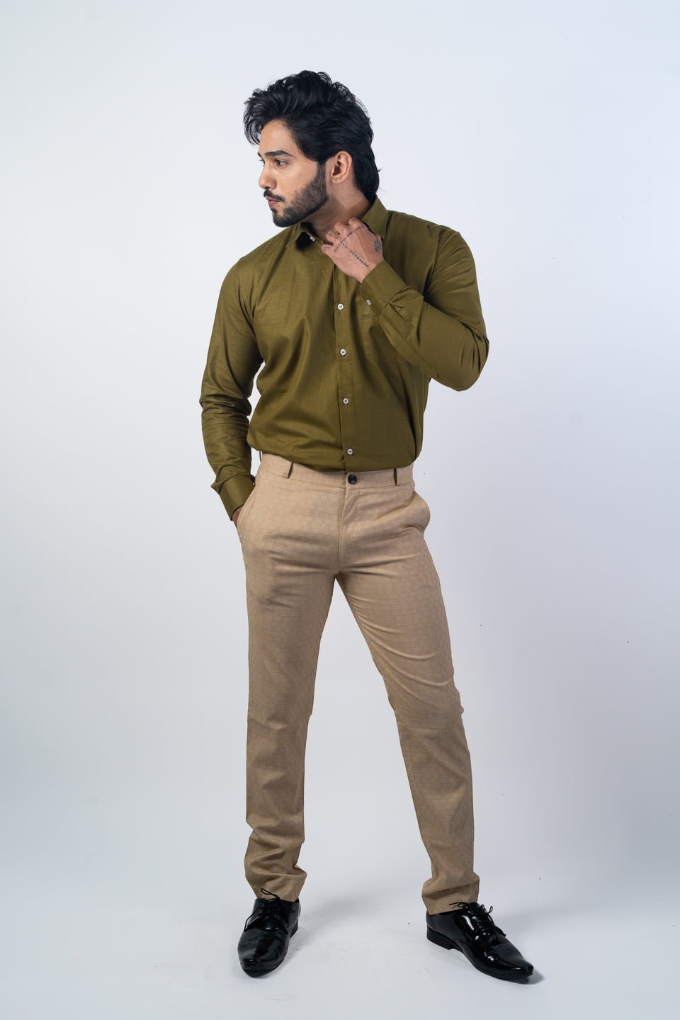 Brown Color Solid Pure Cotton For Men - Punekar Cotton