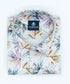 Cream Color Leaf Flower Printed Shirt For Men - Punekar Cotton
