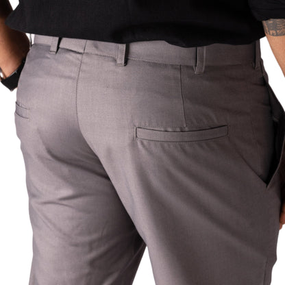 Dark Grey color blend cotton pant for men - Punekar Cotton