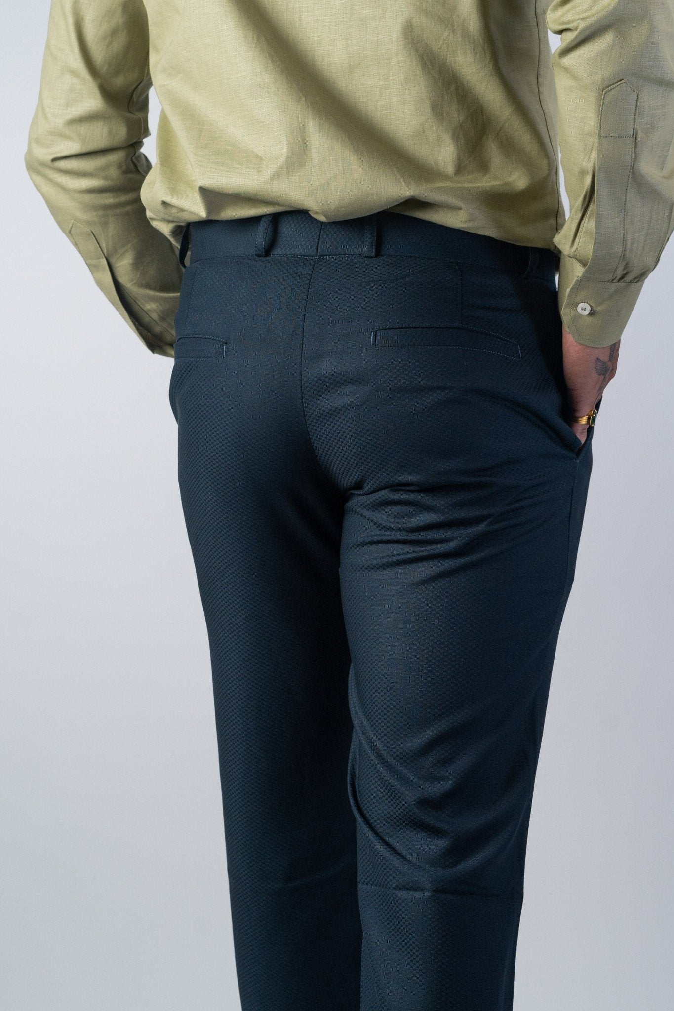 Dark Grey Color Formal Cotton Pant for Men - Punekar Cotton